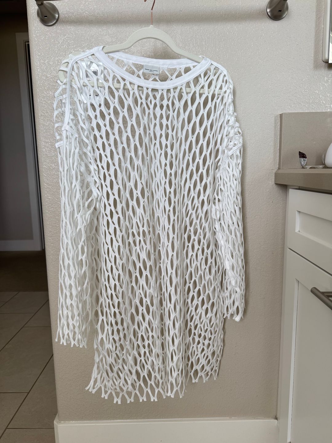 White mesh top