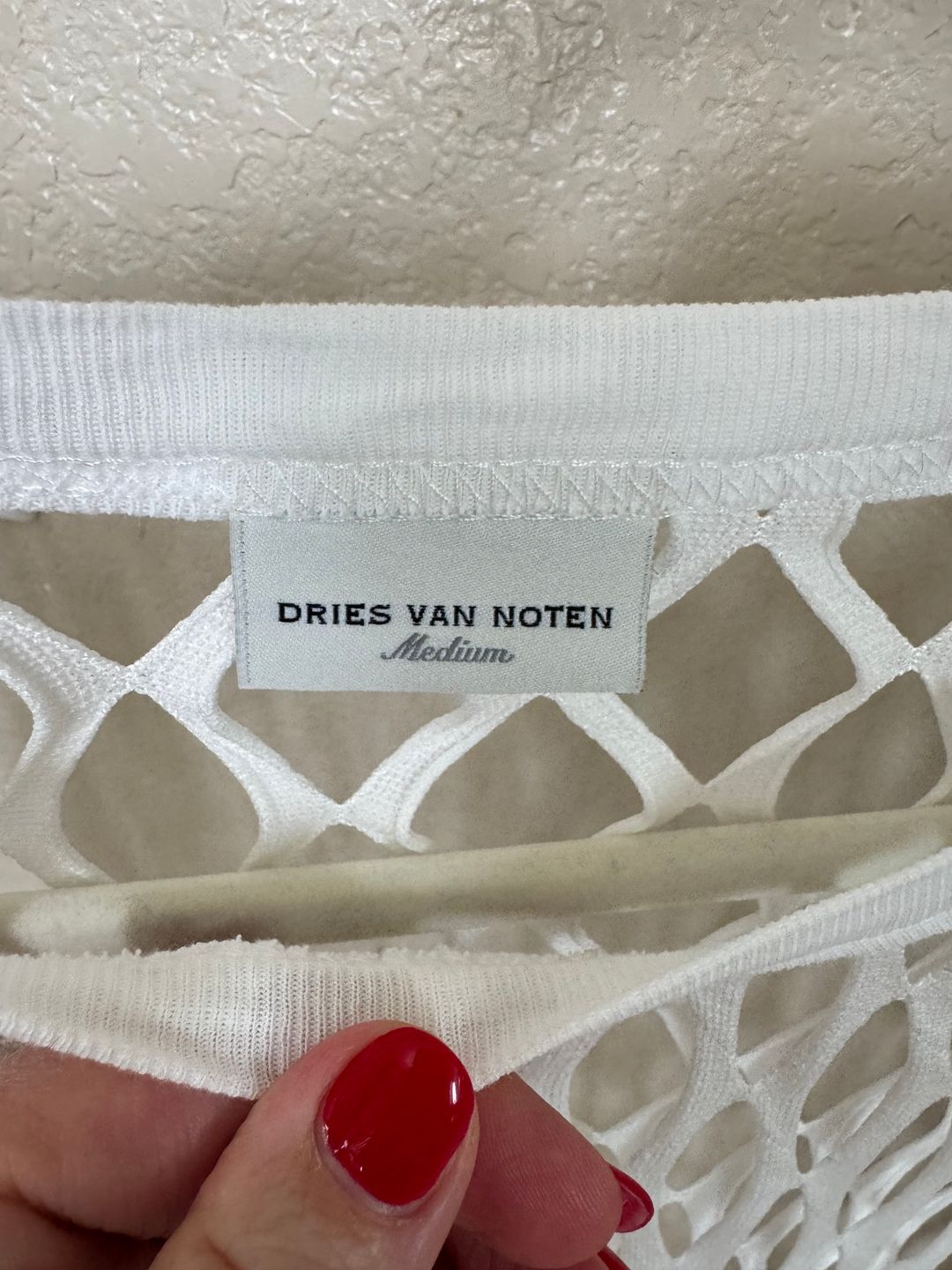 White mesh top