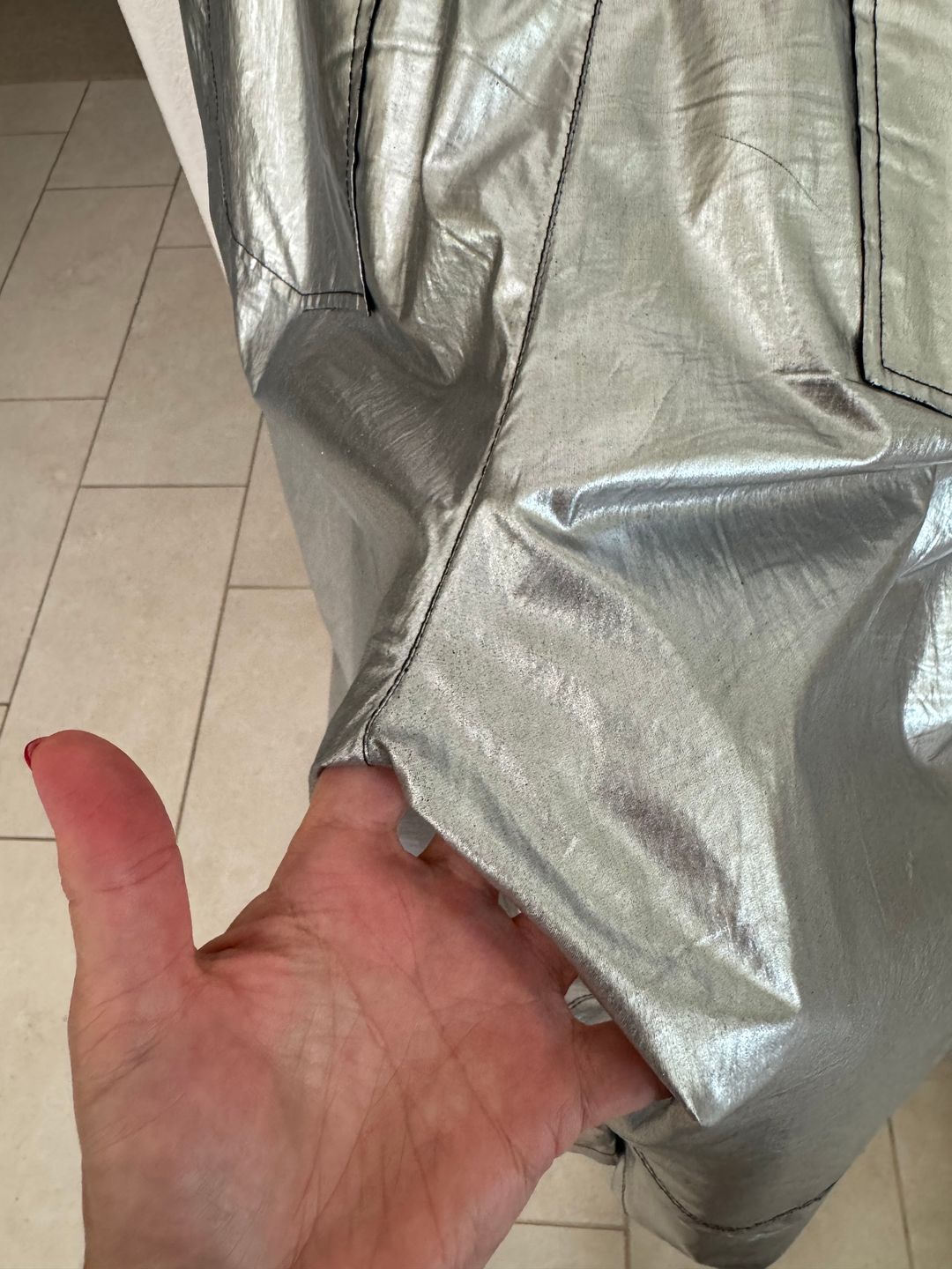 Isabel Marant Aude Silver Metallic pants