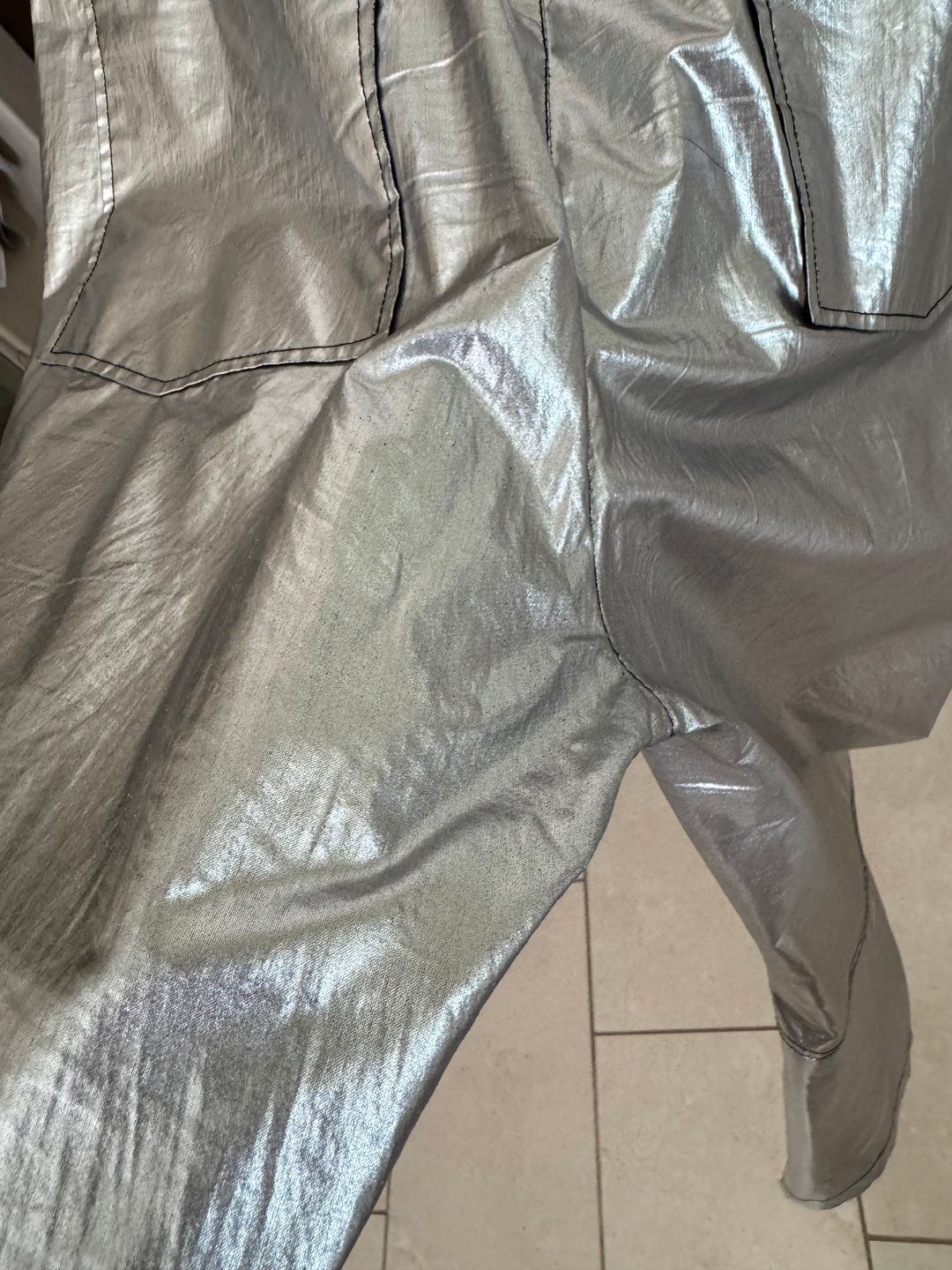 Isabel Marant Aude Silver Metallic pants