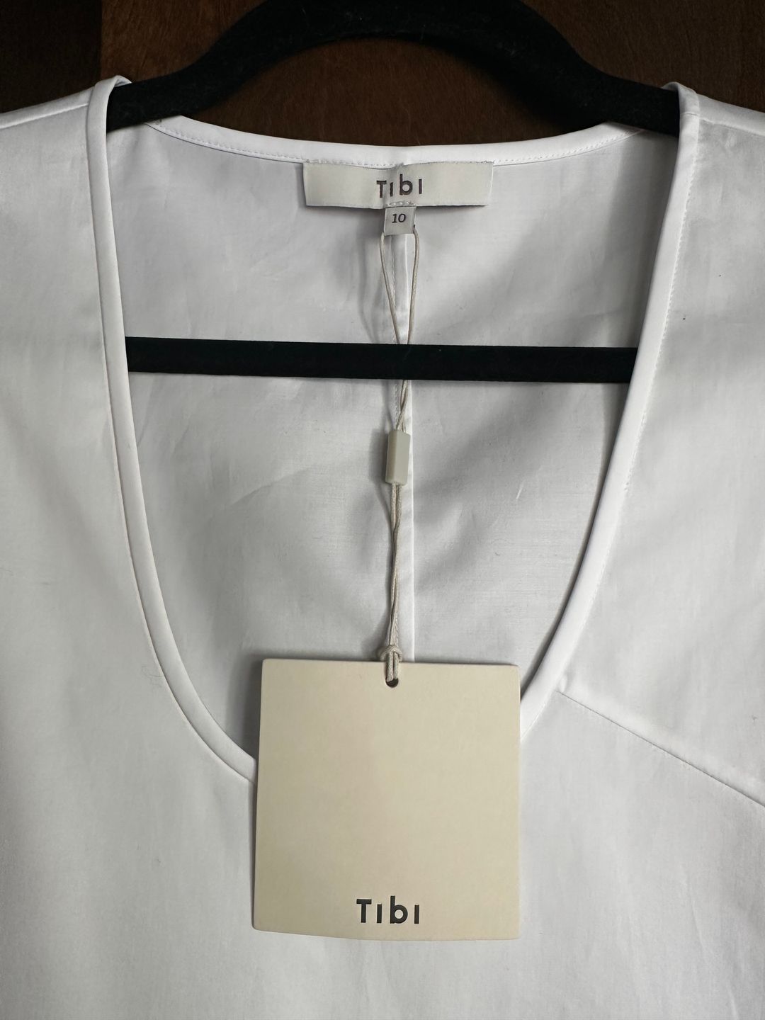 Tibi Eco Poplin Tie Front Top