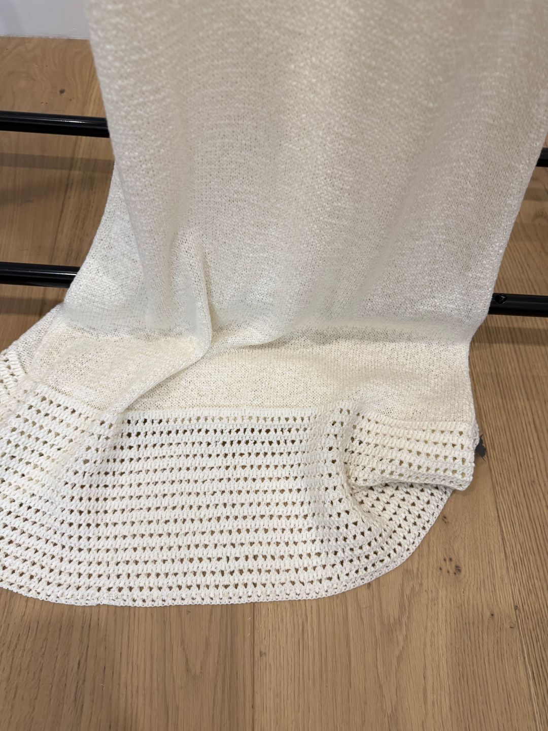 White knit maxi dress