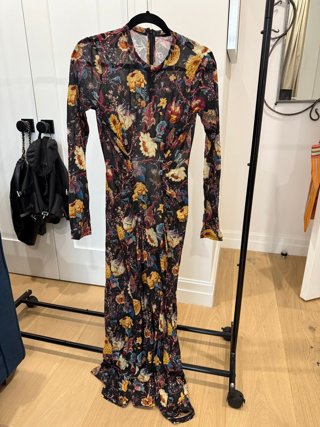 Ceryse floral jersey maxi dress