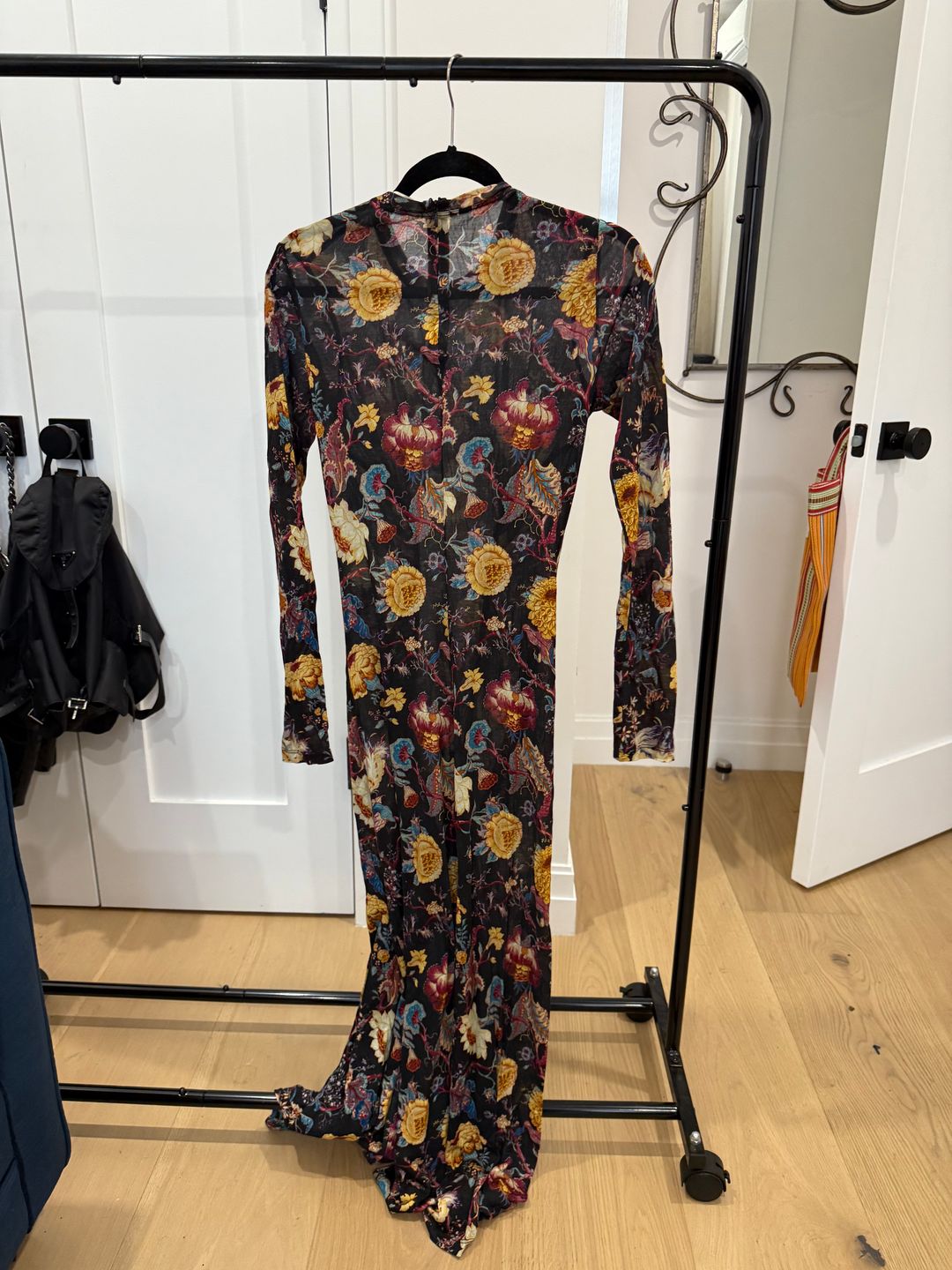 Ceryse floral jersey maxi dress