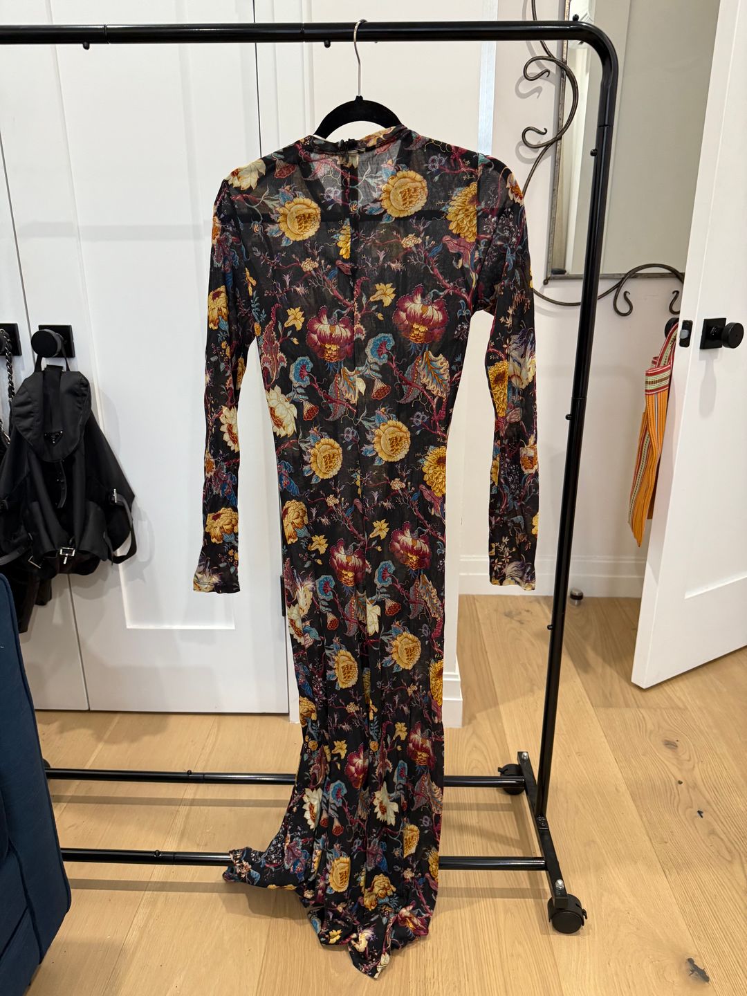 Ceryse floral jersey maxi dress