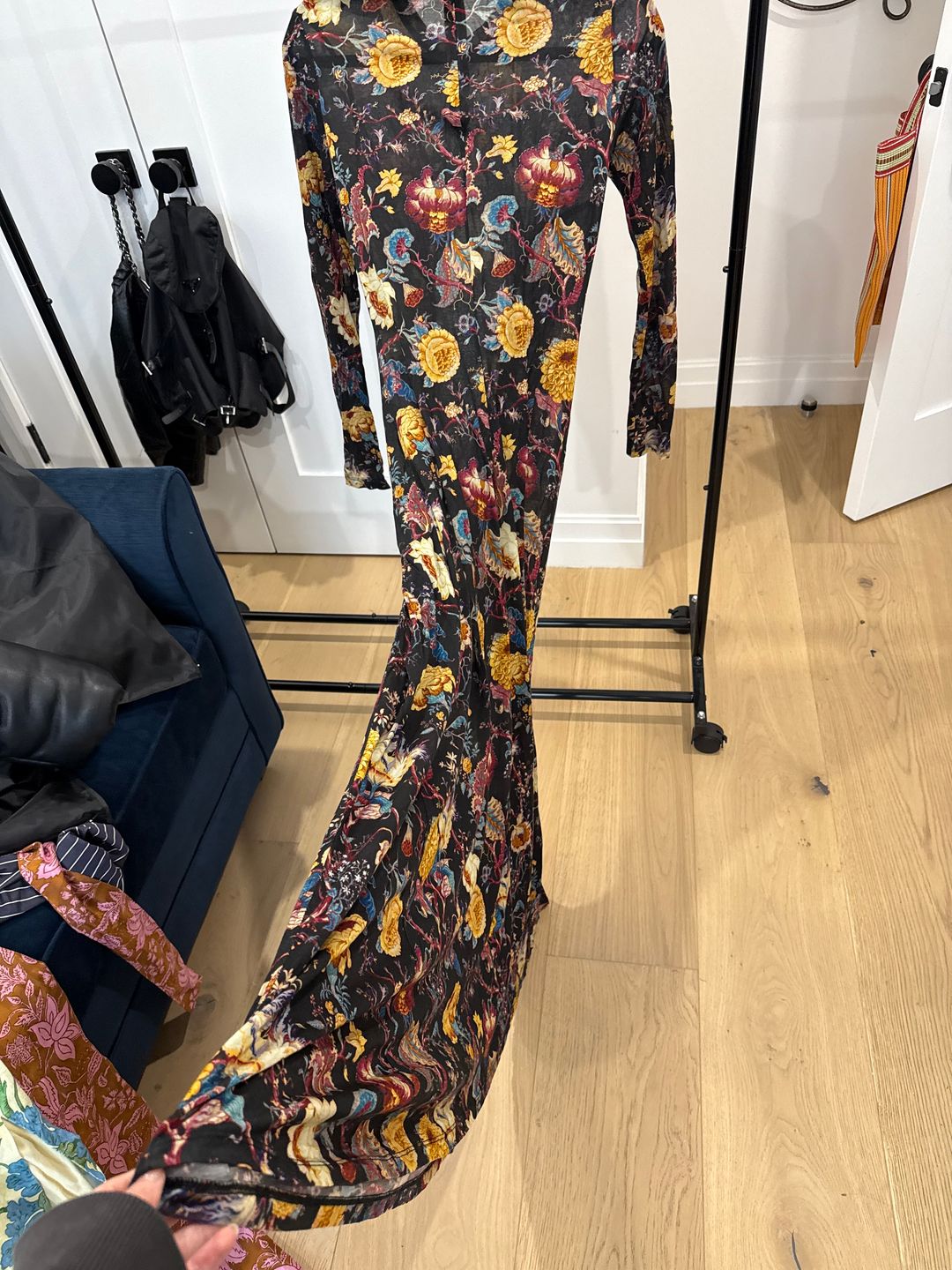 Ceryse floral jersey maxi dress