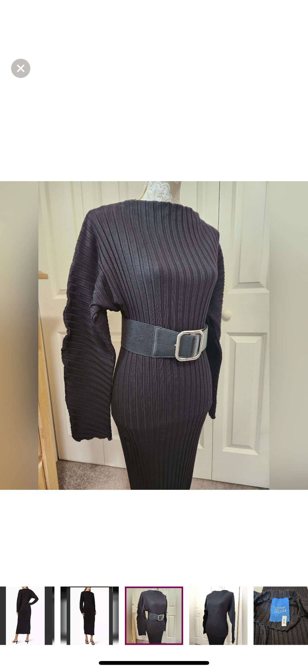 Zippie Ribbed Jersey Old Money Midi Dress