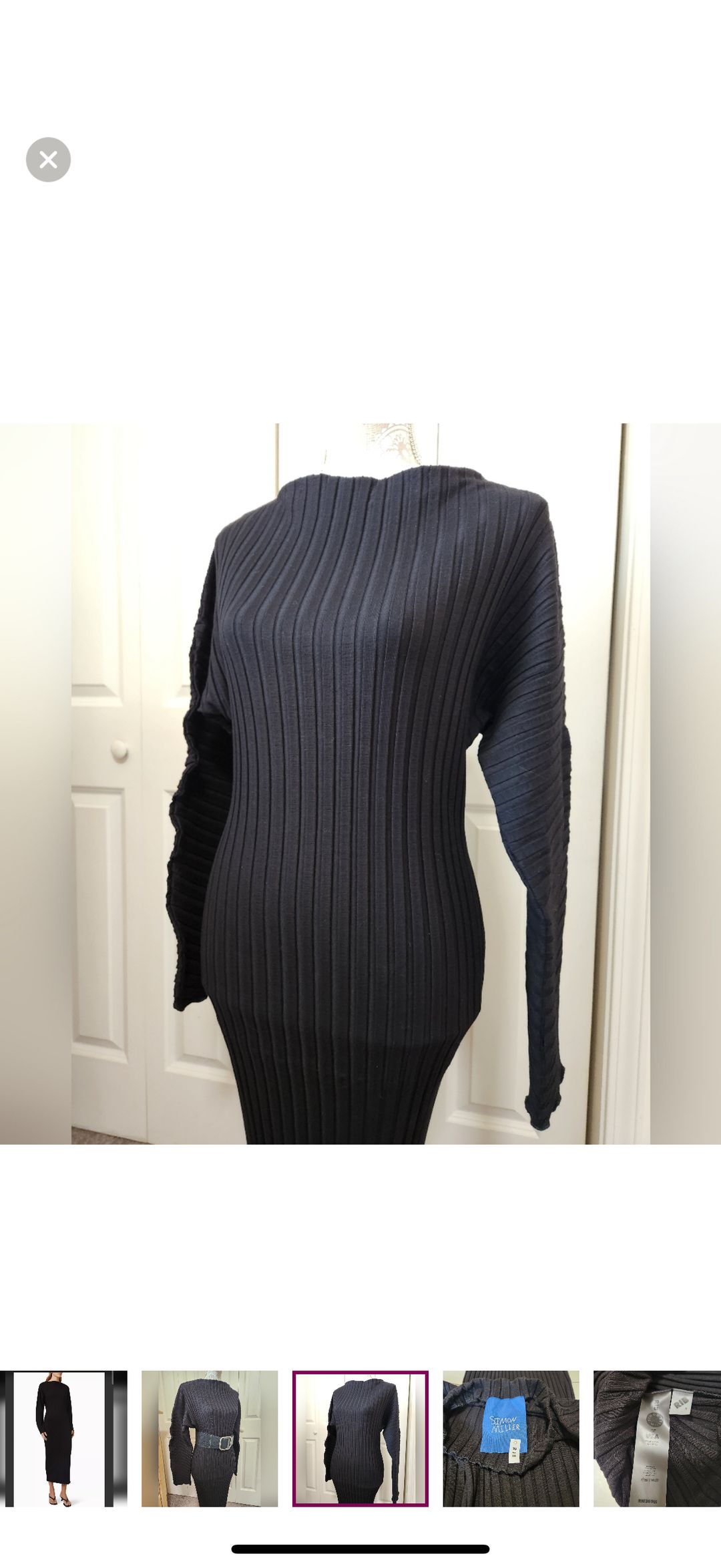Zippie Ribbed Jersey Old Money Midi Dress