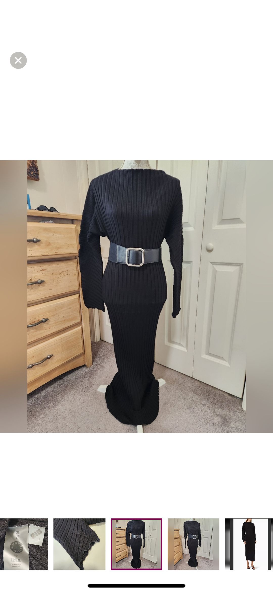 Zippie Ribbed Jersey Old Money Midi Dress