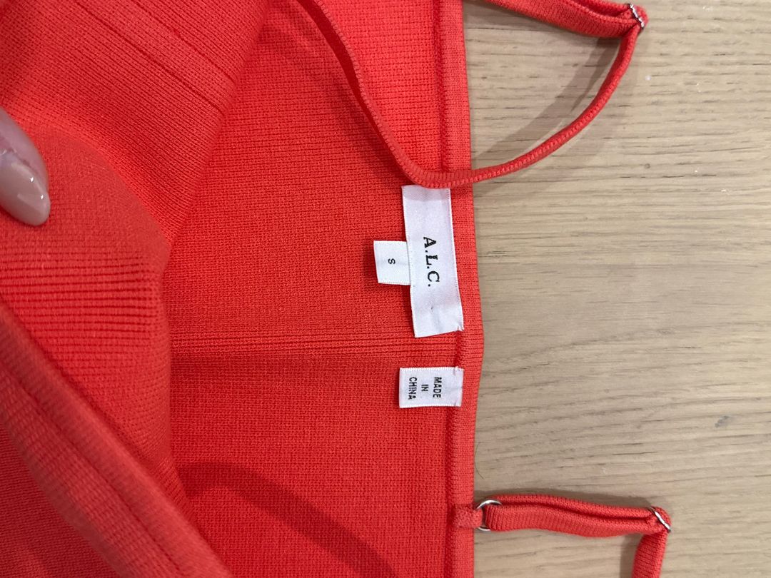 Winnie Knit Bralette Crop Top Persimmon 