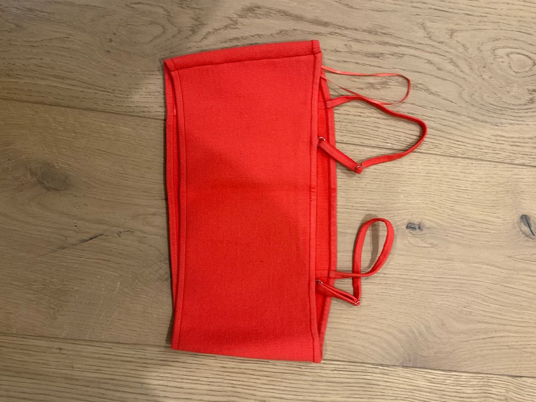Winnie Knit Bralette Crop Top Persimmon 