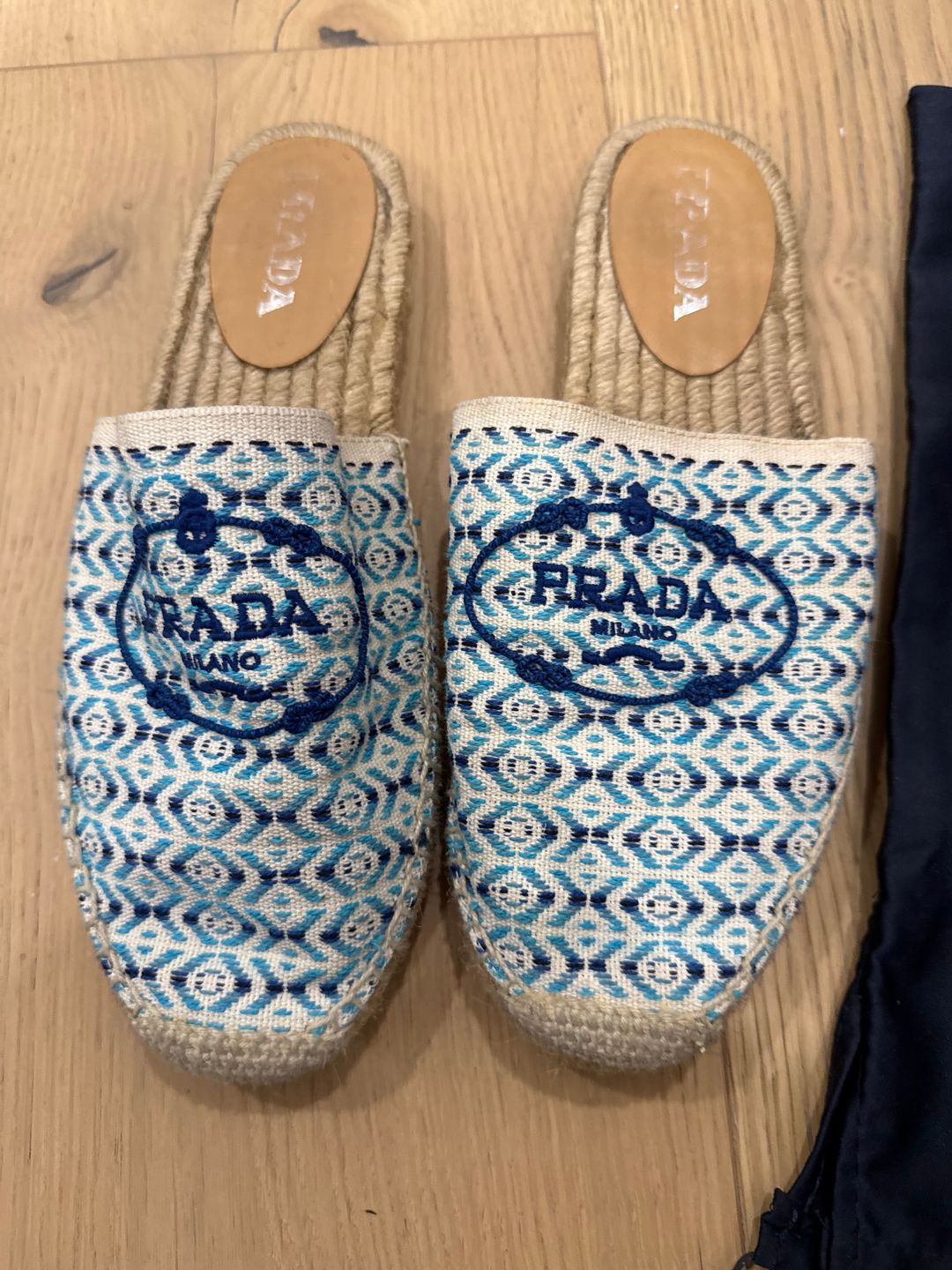 Espadrilles Mules Slides Sandals Shoes - 1S155M Blue NEW - US 8 EU 38
