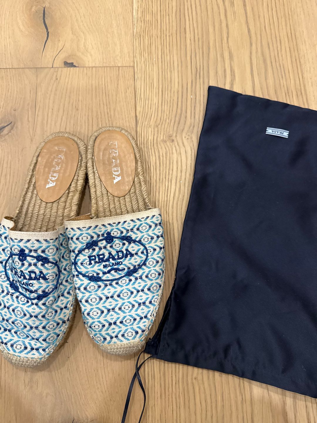 Espadrilles Mules Slides Sandals Shoes - 1S155M Blue NEW - US 8 EU 38