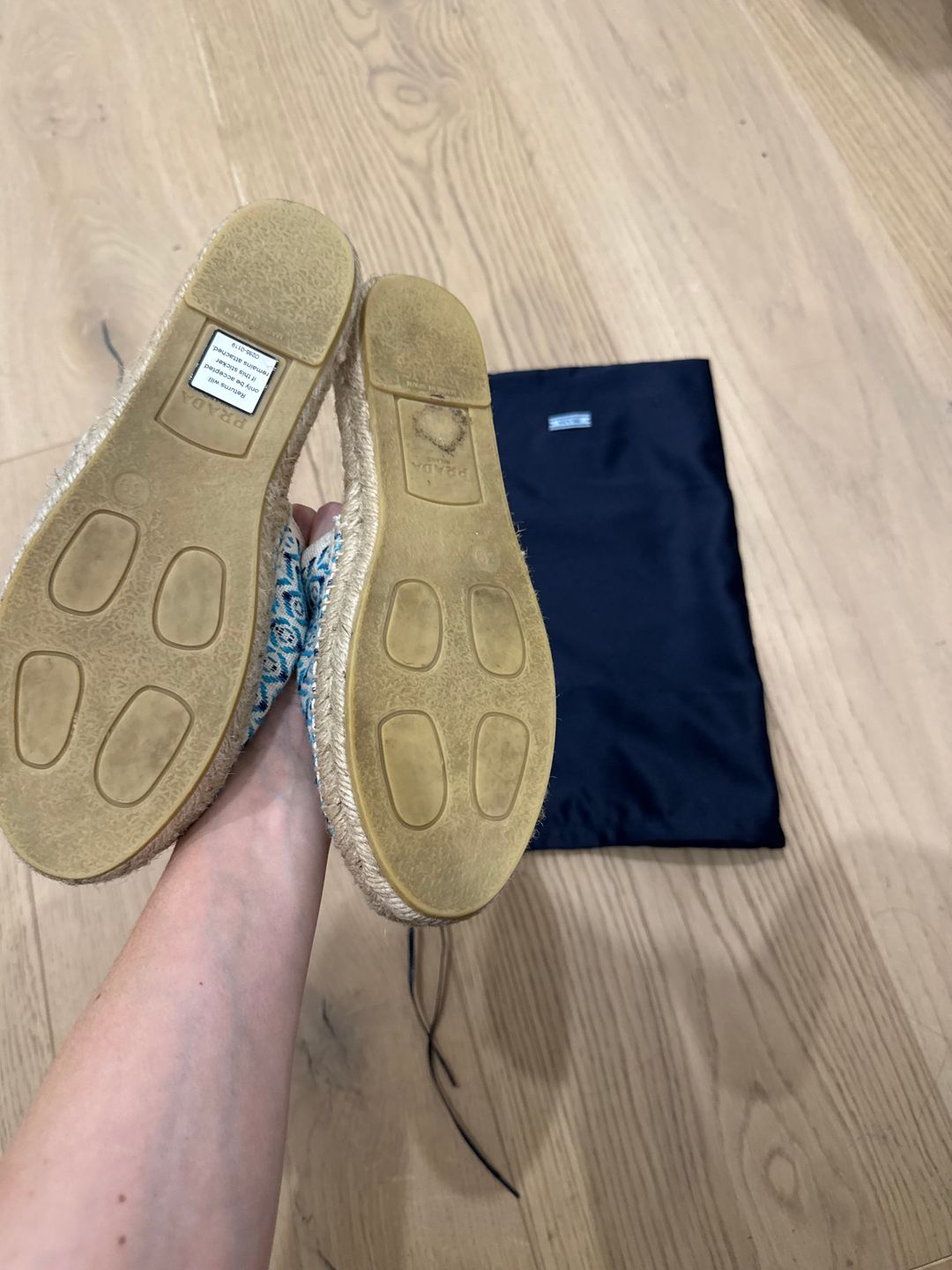 Espadrilles Mules Slides Sandals Shoes - 1S155M Blue NEW - US 8 EU 38