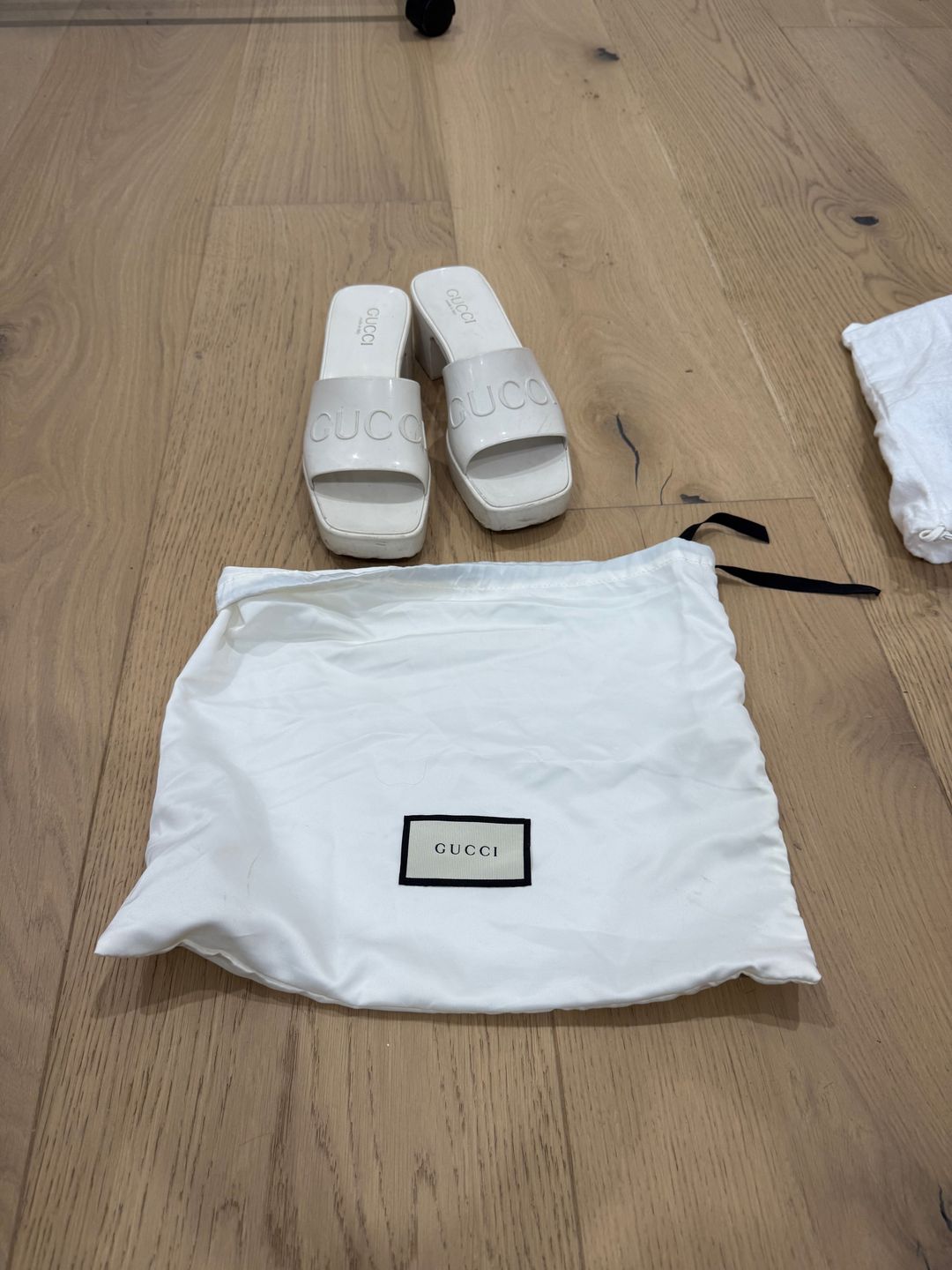 60mm Slide Sandal White Rubber