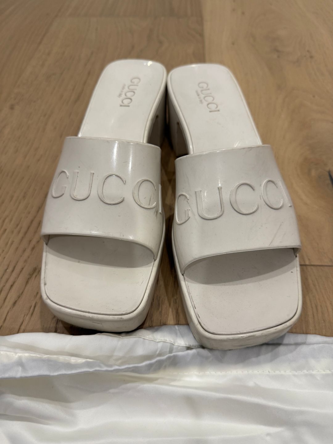 60mm Slide Sandal White Rubber