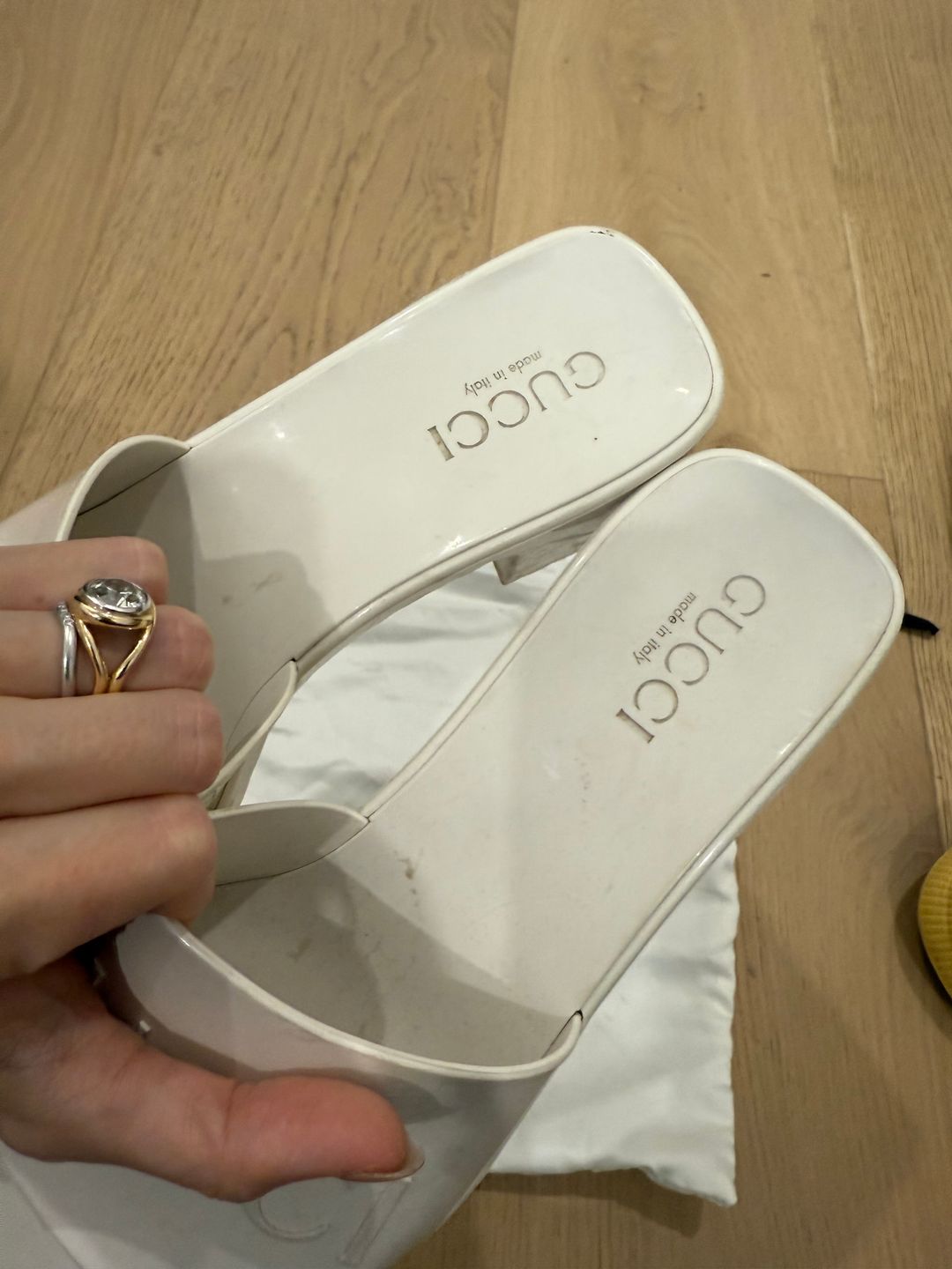 60mm Slide Sandal White Rubber