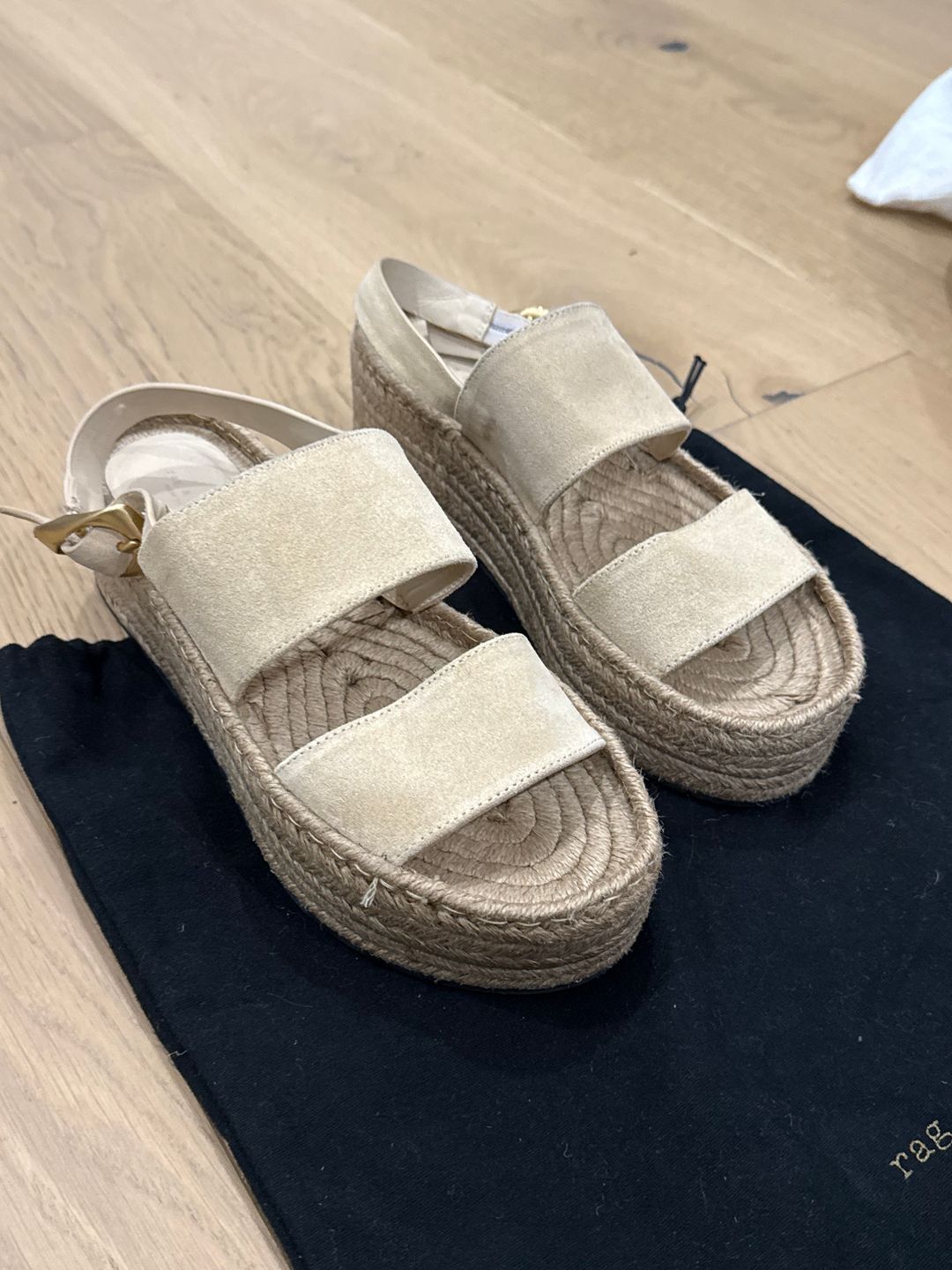 Odyssey Suede Platform Wedge Espadrille Sandals