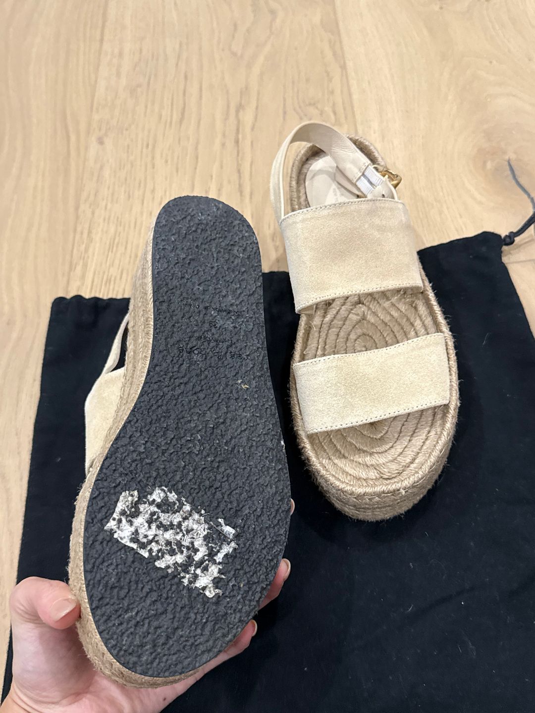 Odyssey Suede Platform Wedge Espadrille Sandals