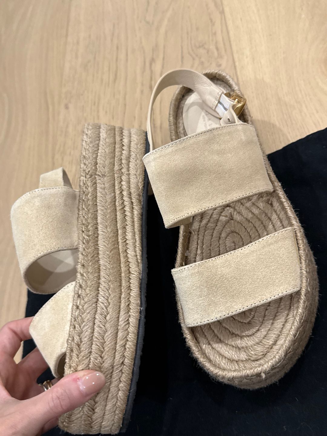 Odyssey Suede Platform Wedge Espadrille Sandals