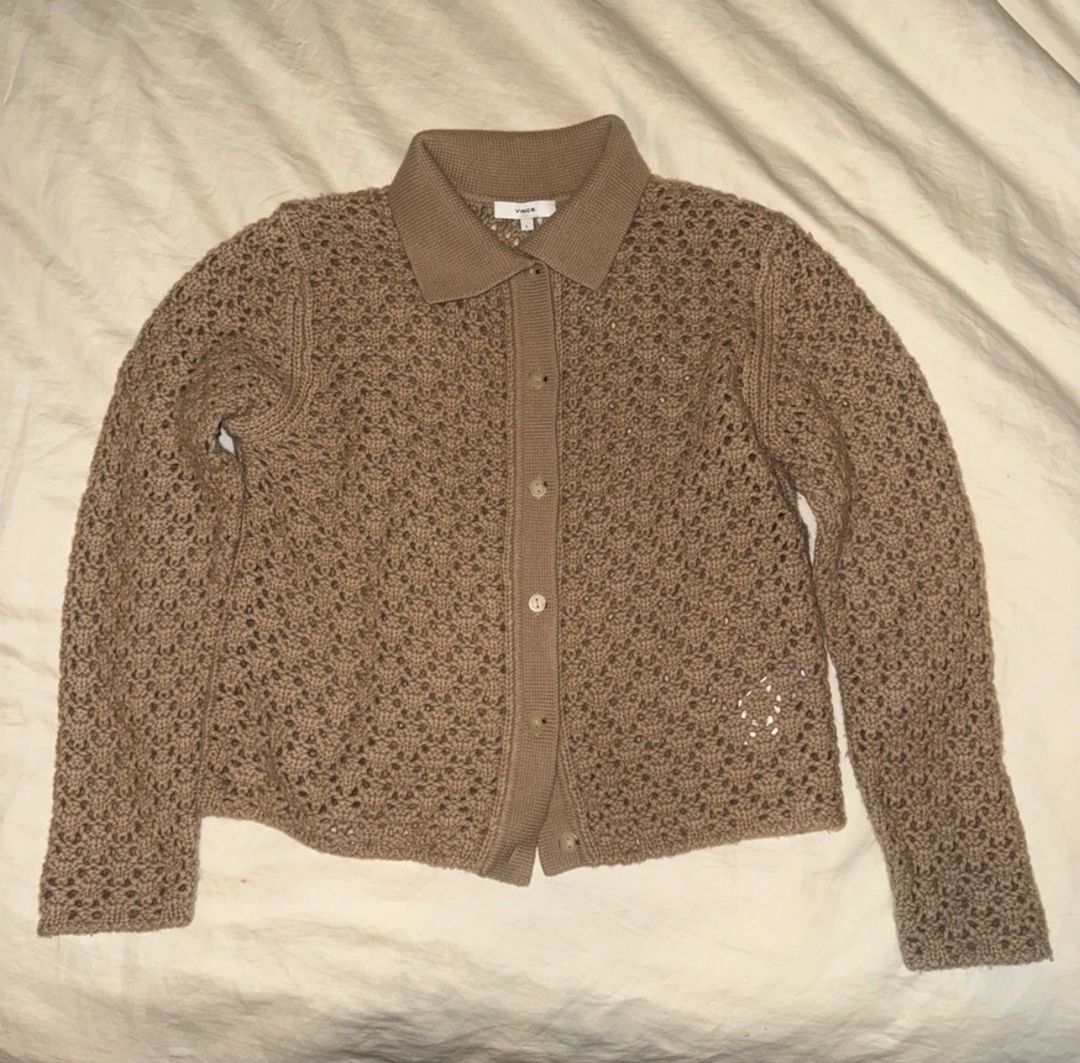 Crochet button cardigan