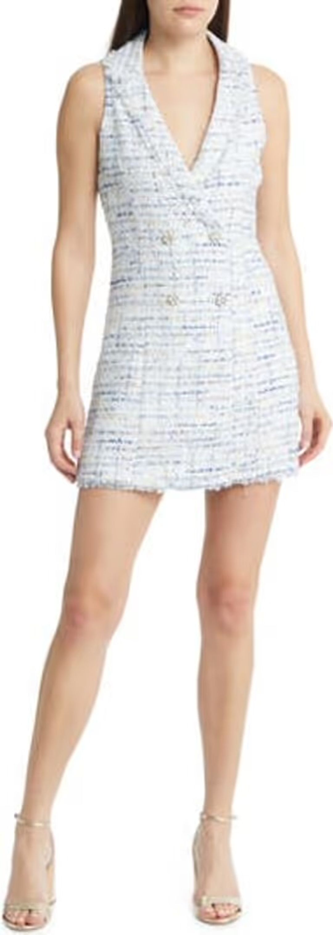 Double Breasted Tweed Dress