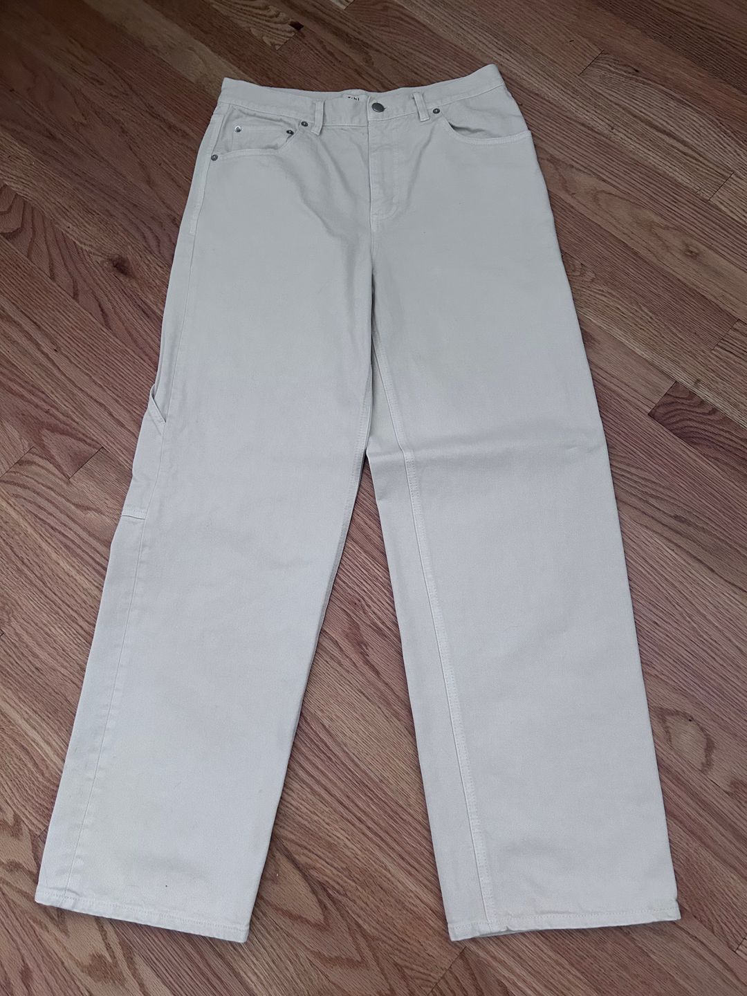 Garment Washed Twill Slouchy Carpenter Jean