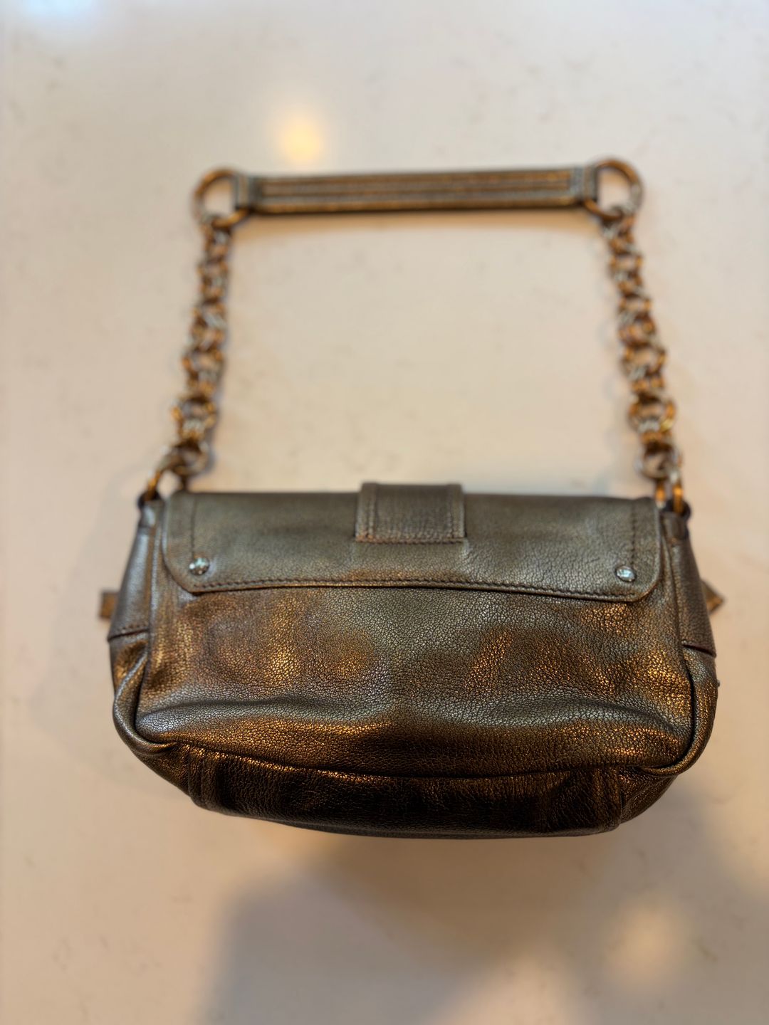 Prada Vintage leather baguette 8”x4”x3
