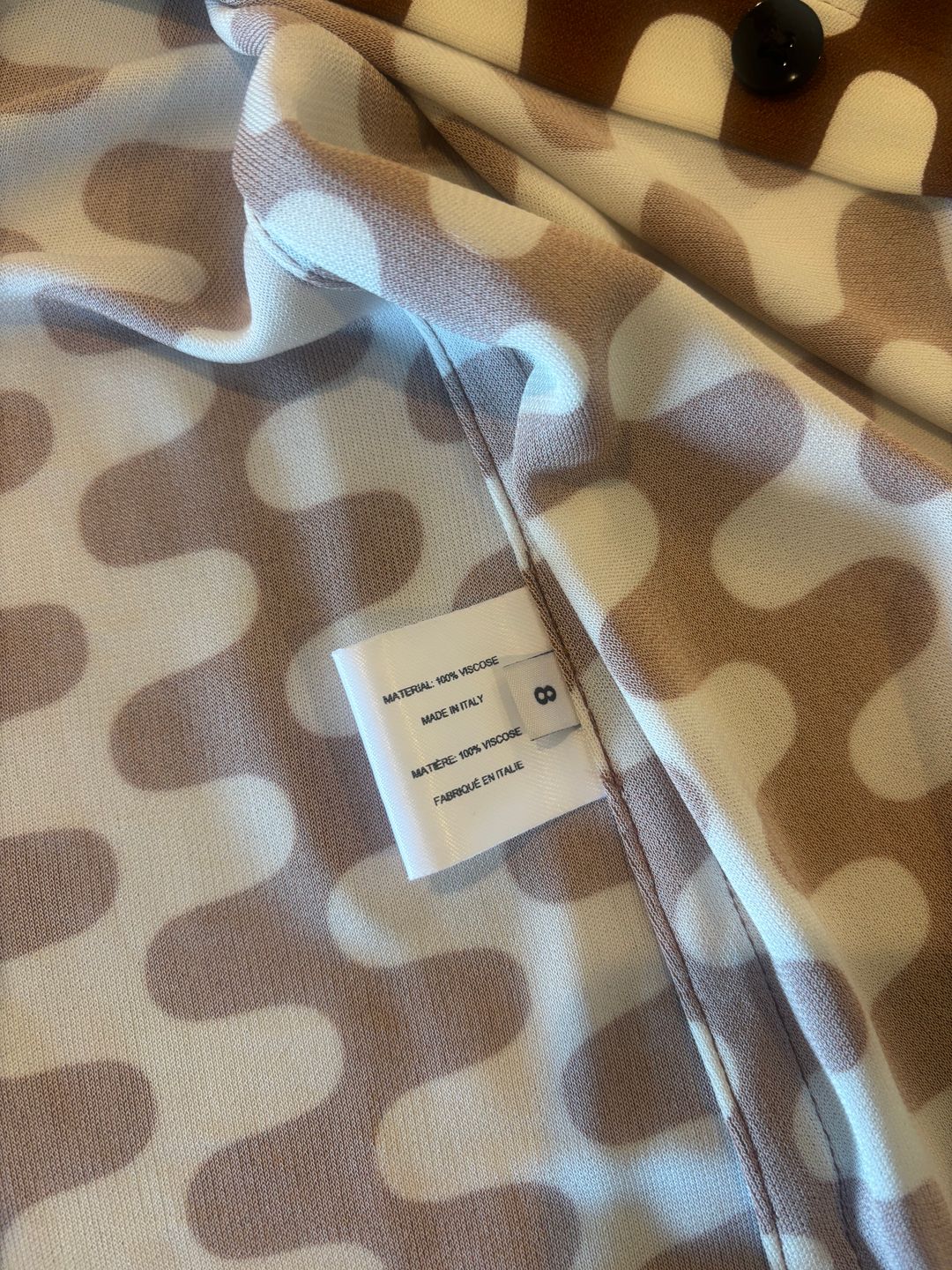 Matte Jersey Shirt in Zigzag Print