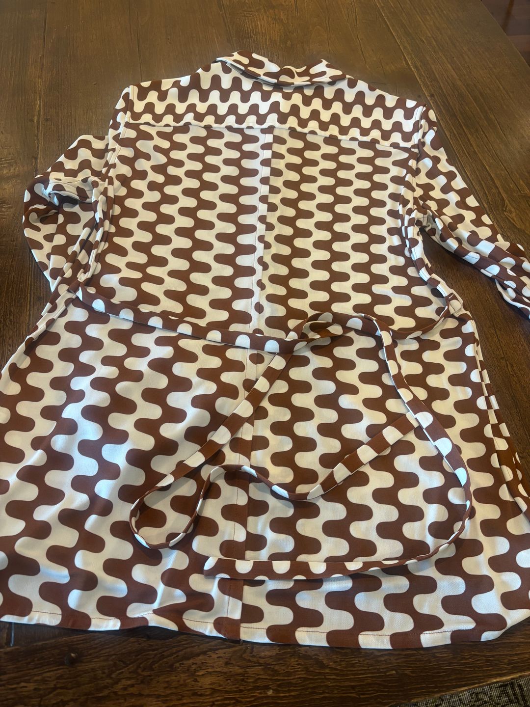 Matte Jersey Shirt in Zigzag Print