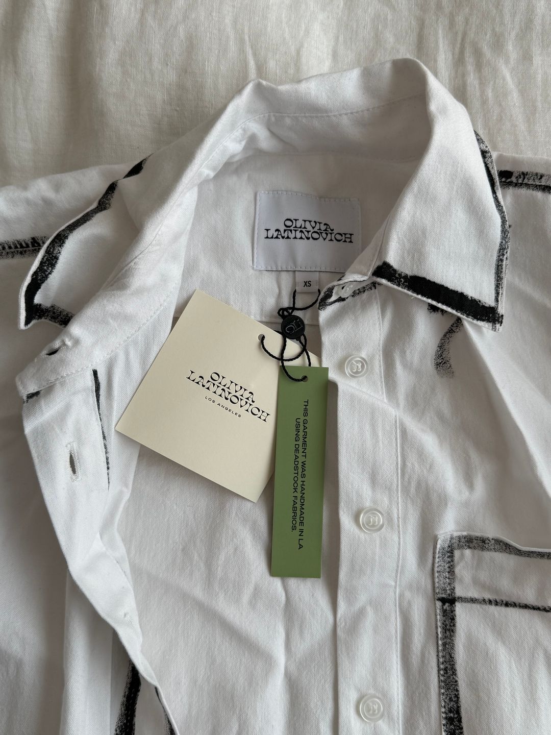 White Shirt with Black Details