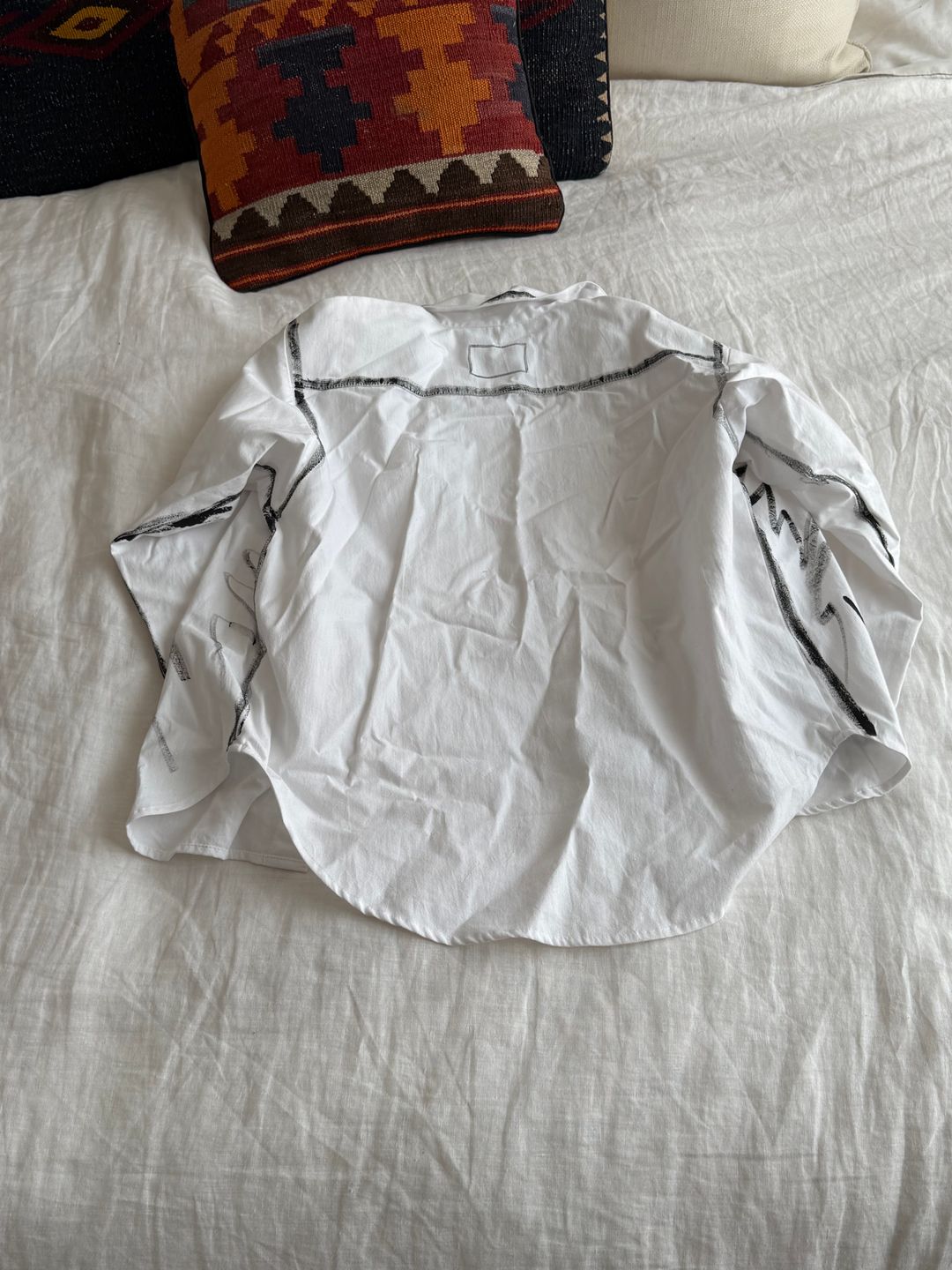 White Shirt with Black Details