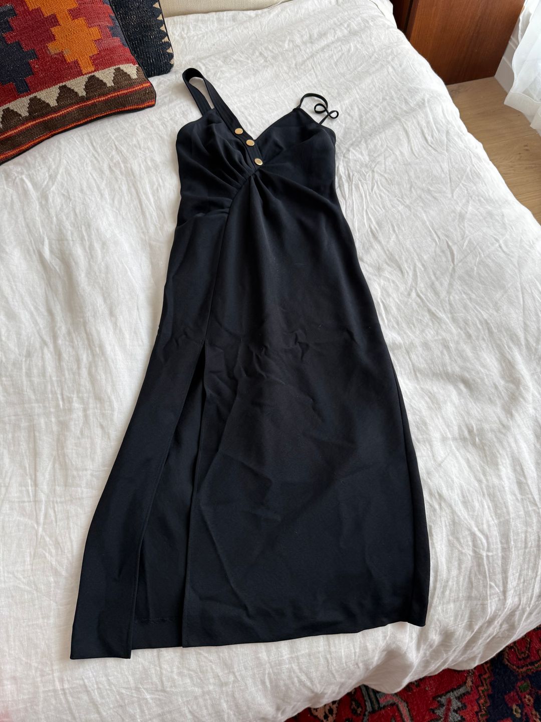 Navy midi dress