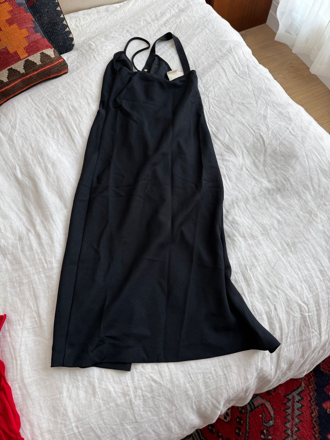 Navy midi dress
