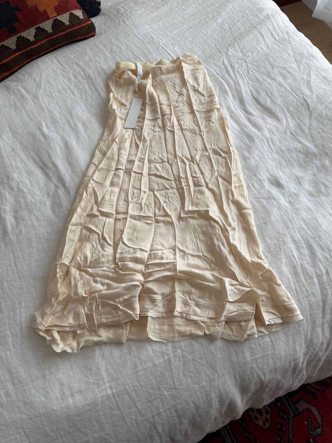 Karter Maxi Silk Skirt in Sandstone