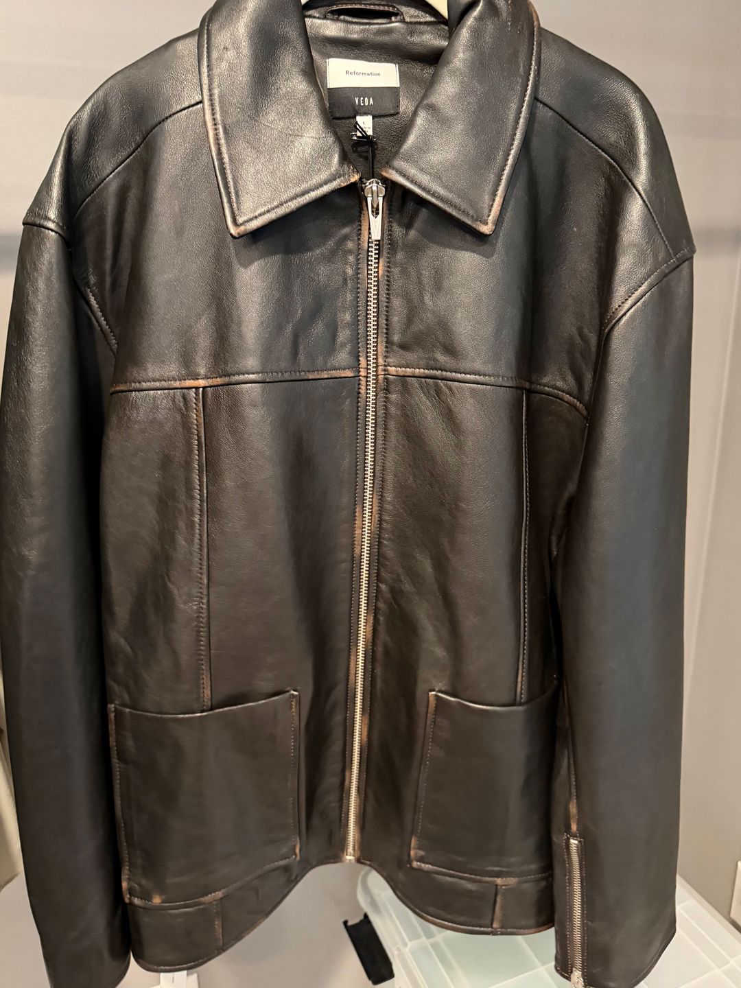 Bennett Oversized Leather Bomber