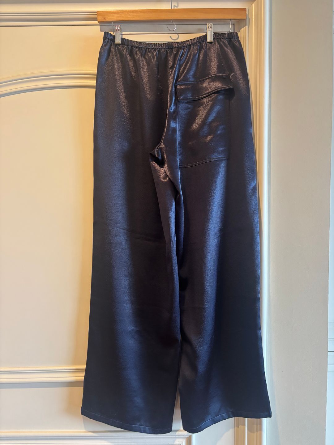 Summer Satin Wide Leg Pull On Pant