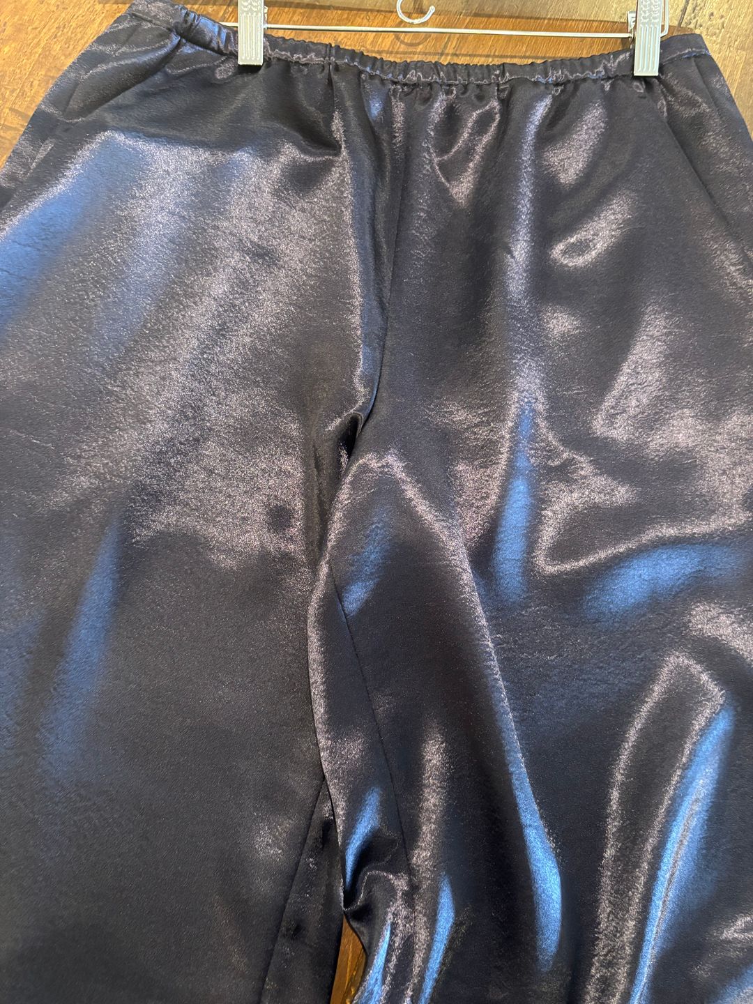 Summer Satin Wide Leg Pull On Pant