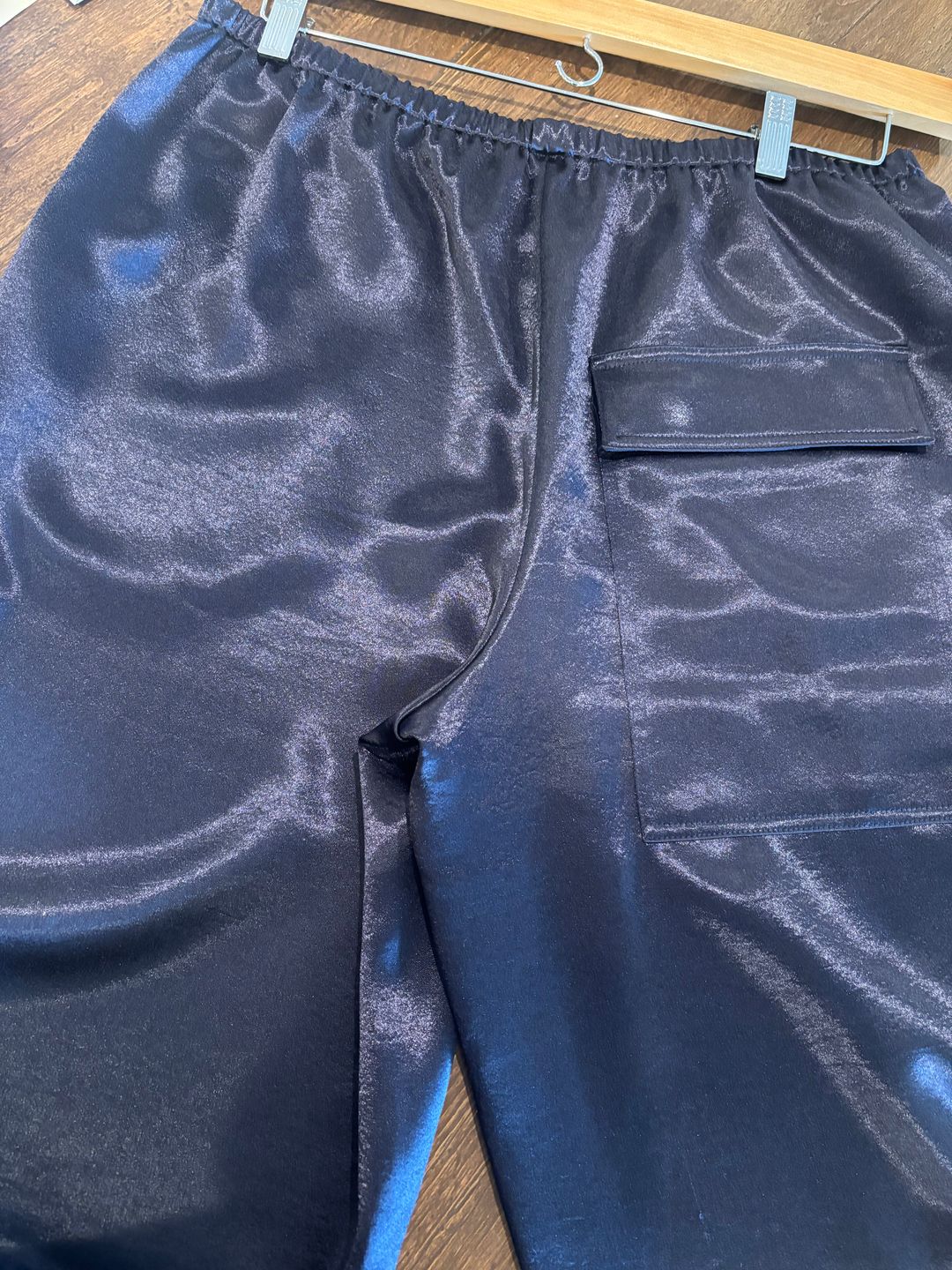 Summer Satin Wide Leg Pull On Pant
