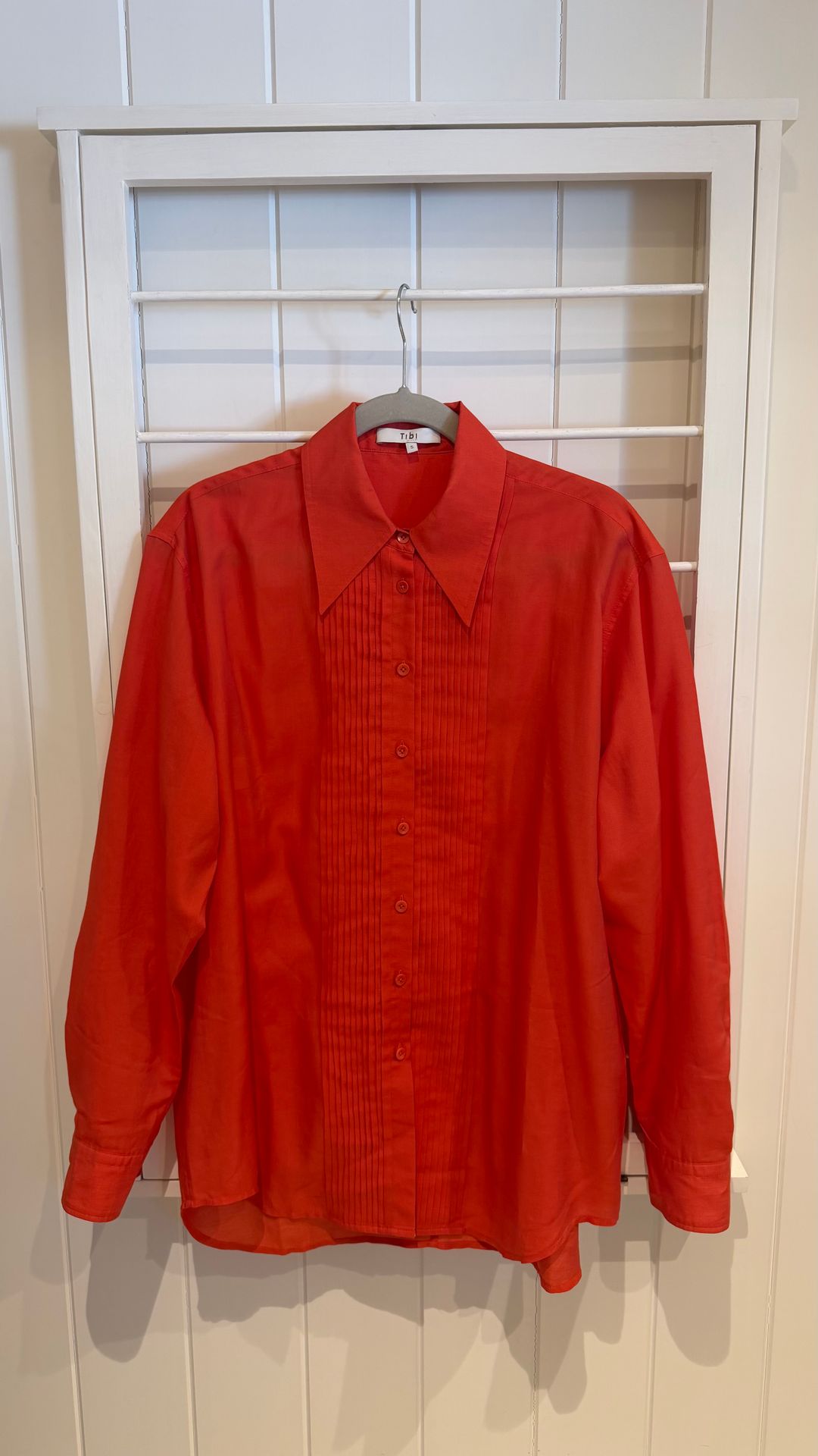 Silk Voile Easy Pintucked Shirt