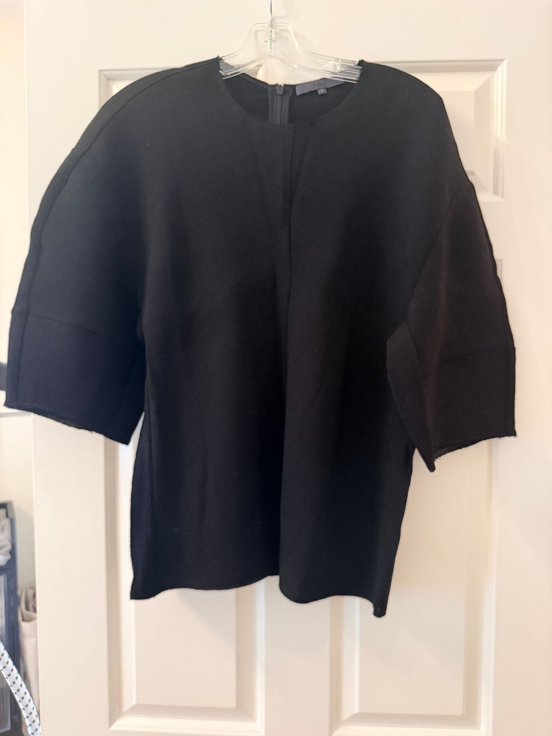 Viscose Plisse Hinged Short Sleeve Top