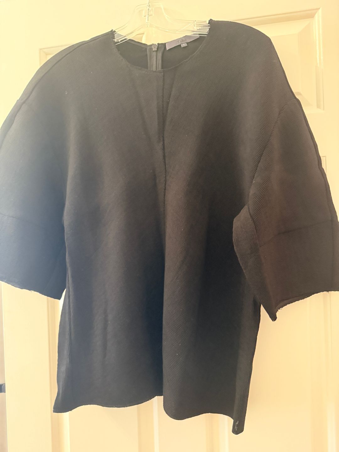 Viscose Plisse Hinged Short Sleeve Top