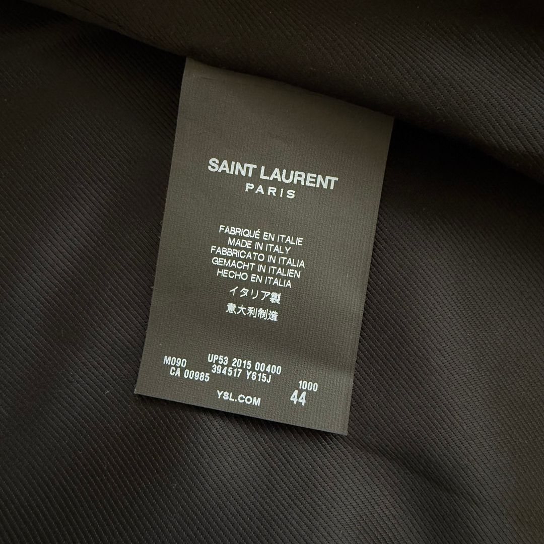 SAINT LAURENT Double-breasted peacoat in wool