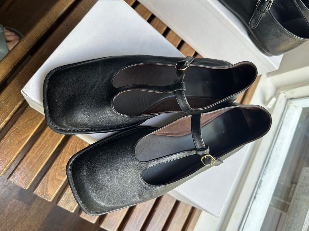 Black T-Strap Ballet Flats