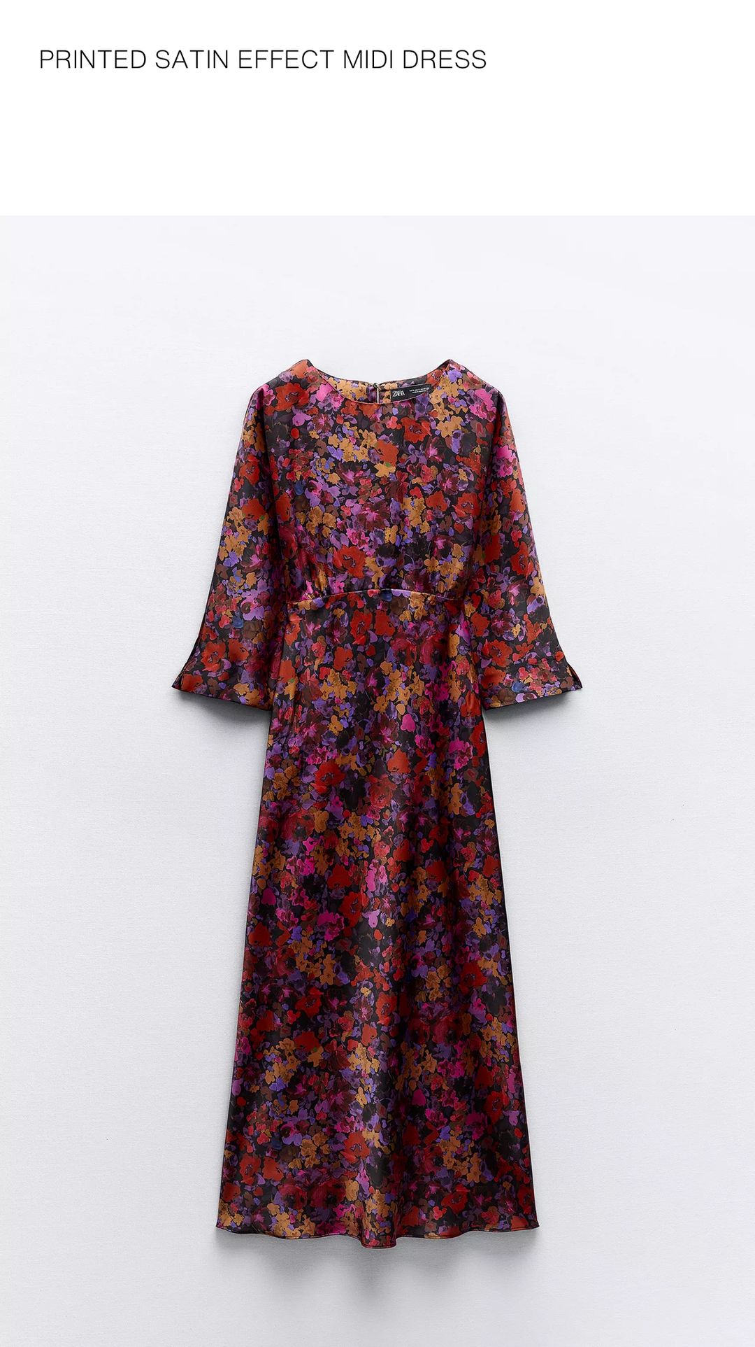 Floral long sleeved printed dress