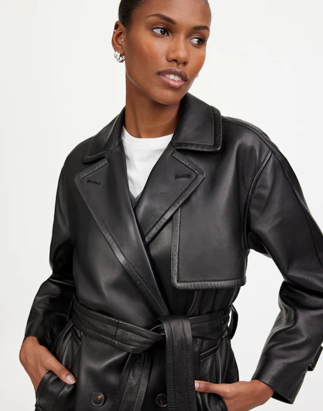 The Signature Leather Trench
