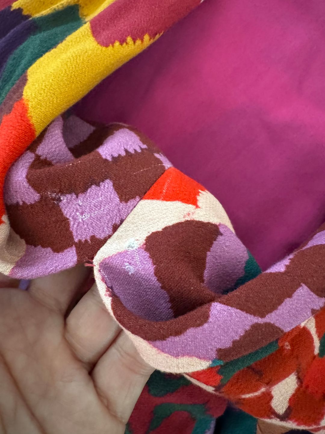 Farm Rio Farm Rio Red Abstract Patches Maxi Dress