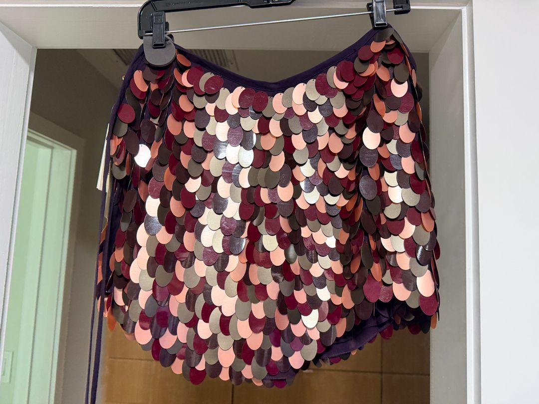 Embellished wrap skirt