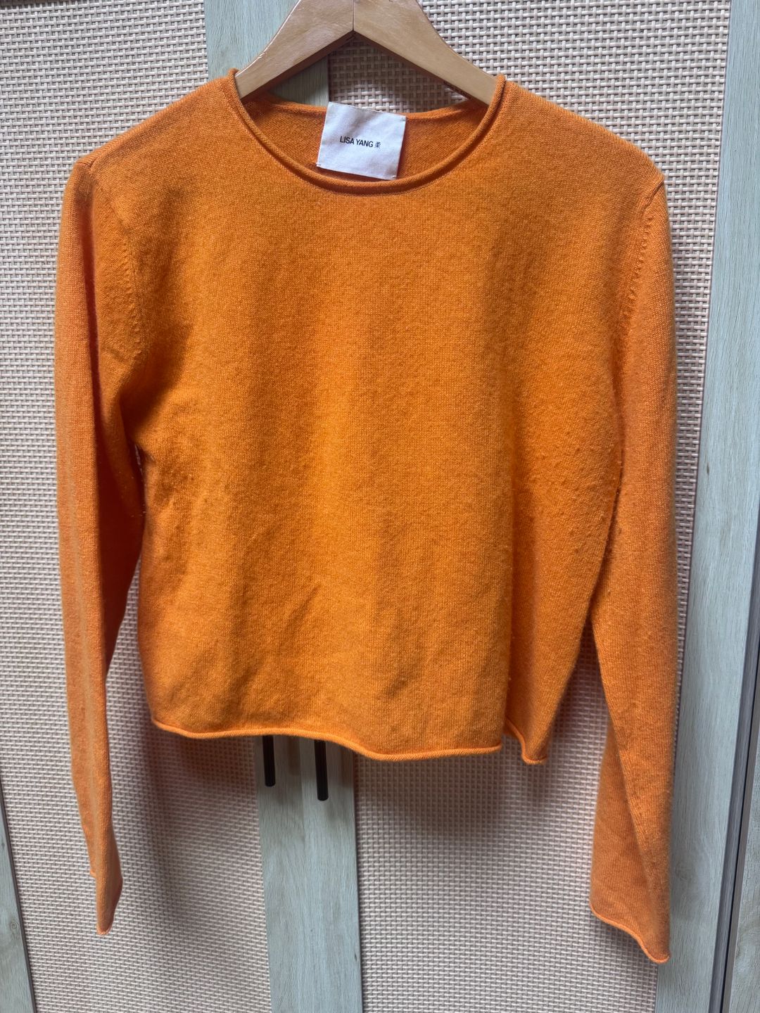 Orange rollneck cashmere sweater