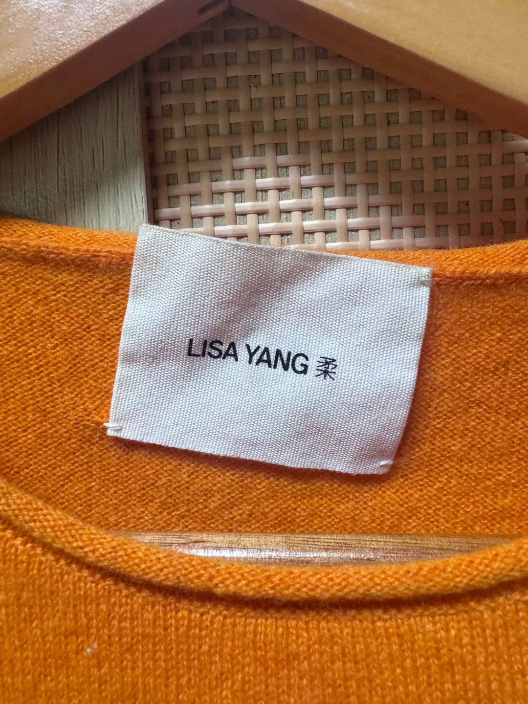 Orange rollneck cashmere sweater